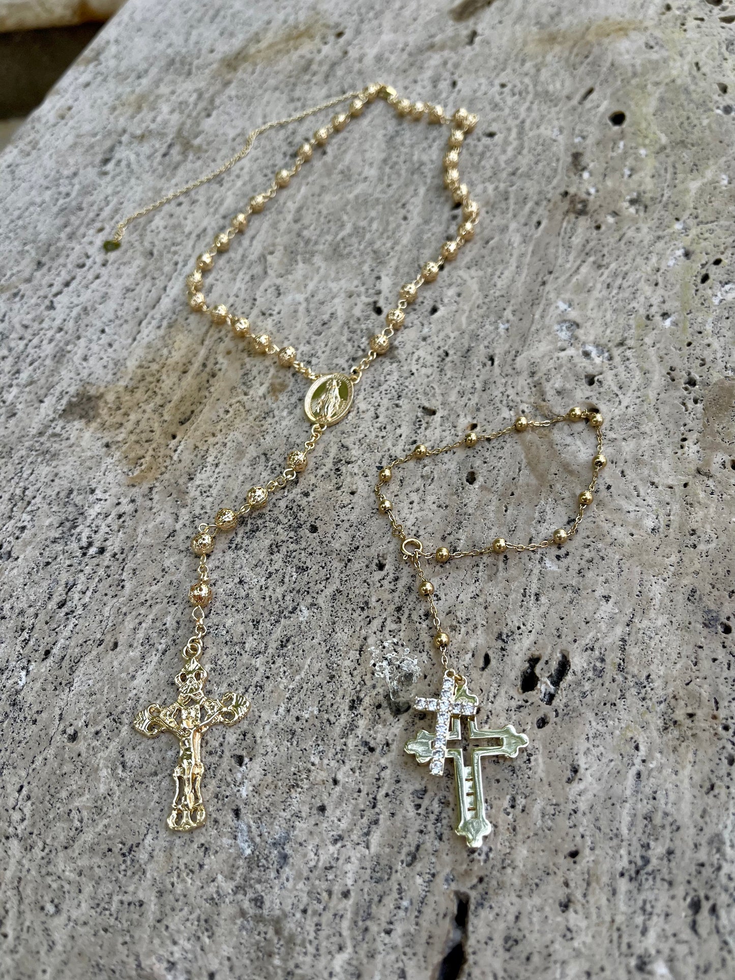 Rosario de Mano Luxury Color Oro