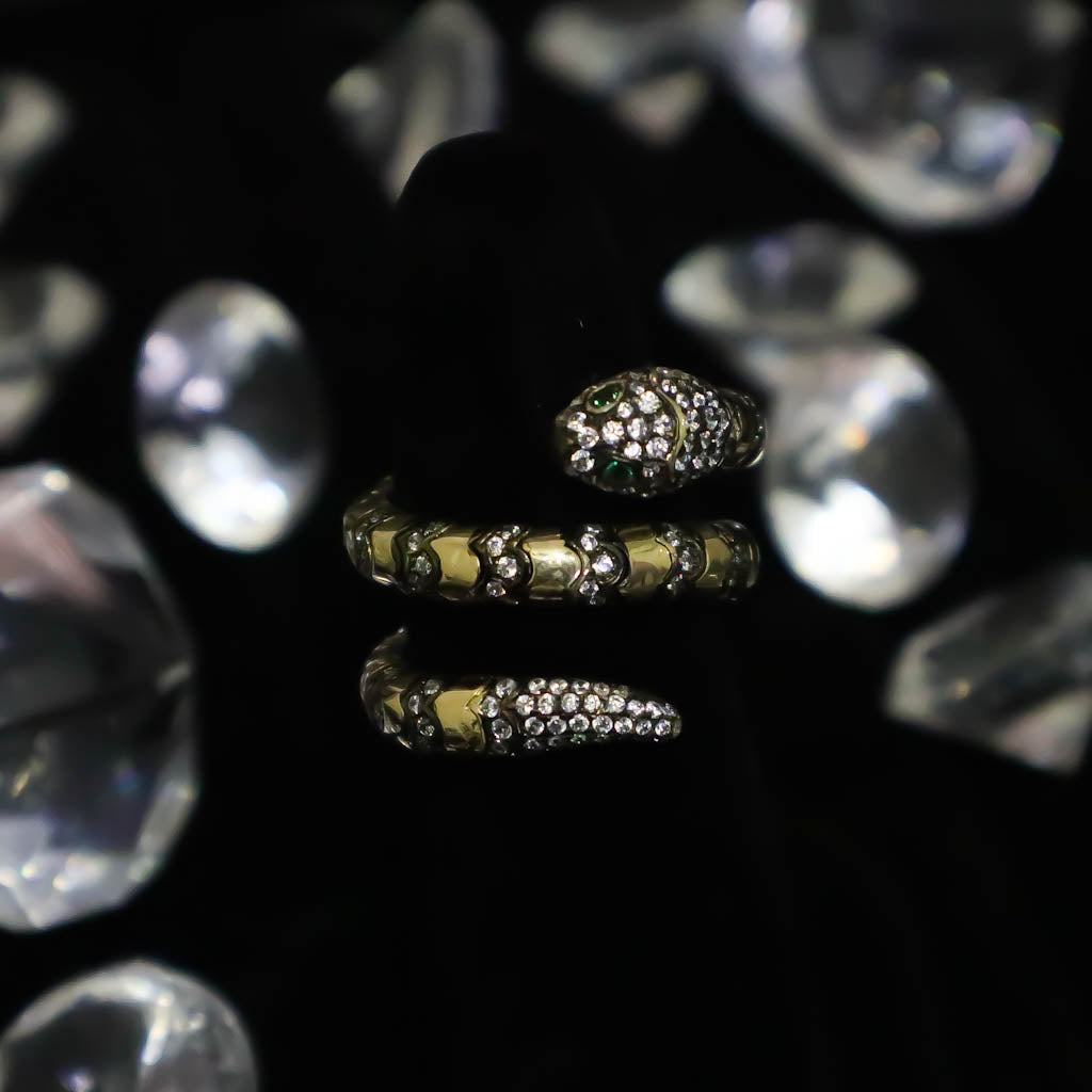 Snake Ring Black & Gold