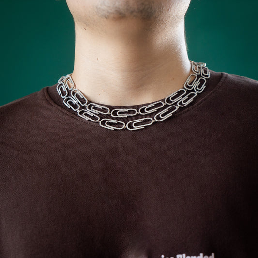 Paper Clip Iced Out Chain