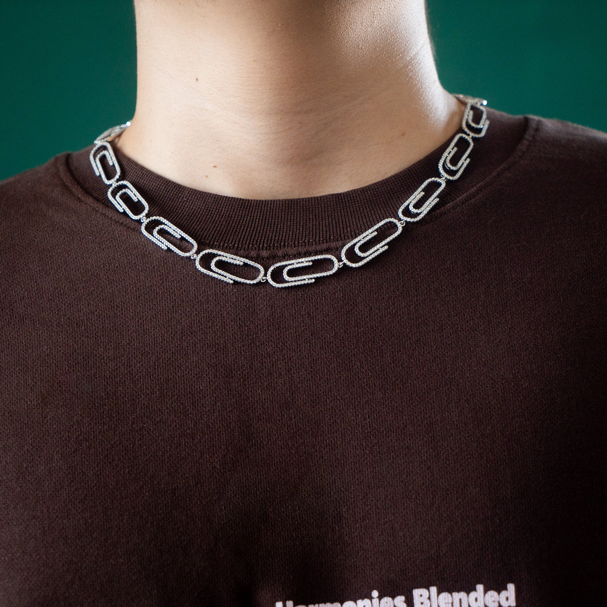 Paper Clip Iced Out Chain