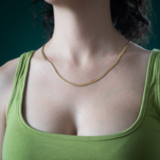 Herringbone 4mm Chain Gold