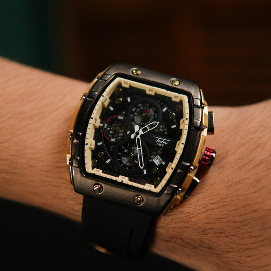 Tecno Pavé Infinity Drive – Black/Champagne/Gold Edition