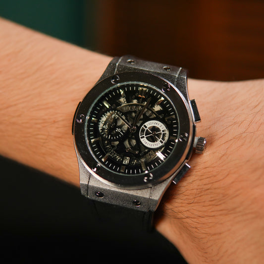 Tecno Pavé Royal Mechanix – Silver/Black Skeleton Edition