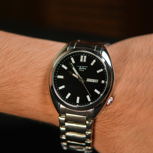 Techno Pavé – Platinum Silver Black Edition