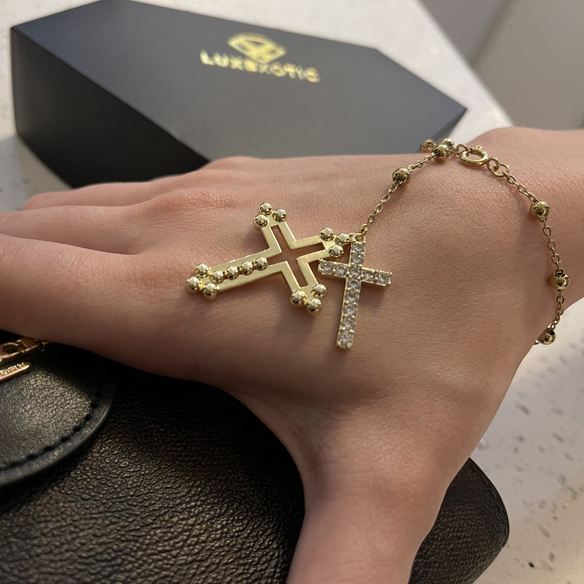 Rosario de Mano Luxury Color Oro