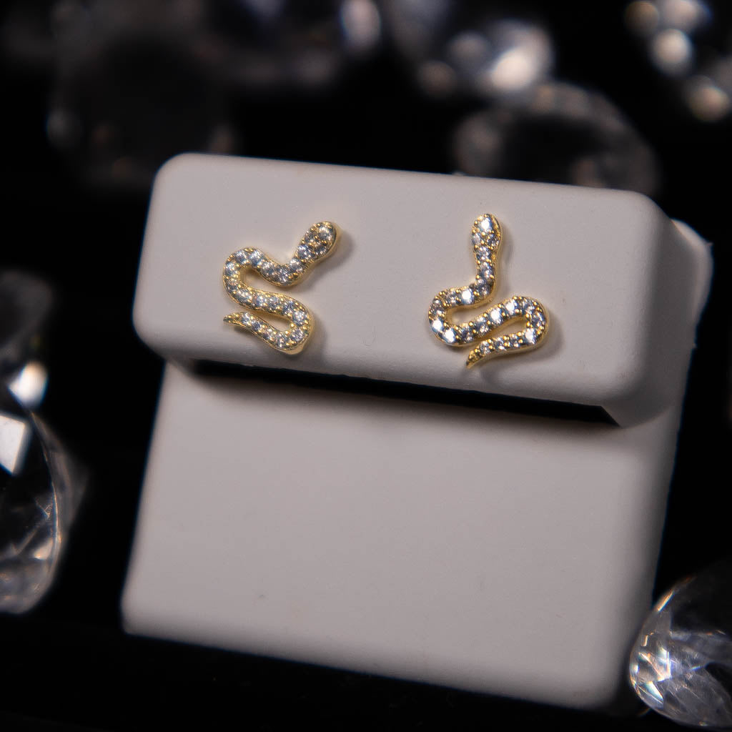 Snake Earrings Gold Color