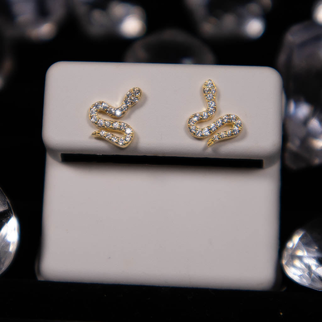 Snake Earrings Gold Color