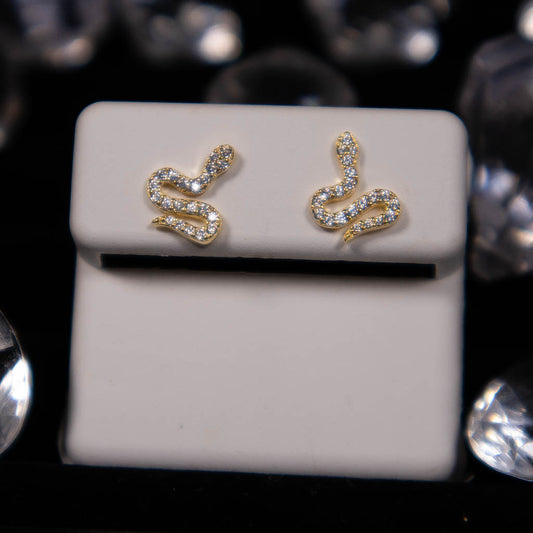 Snake Earrings Gold Color