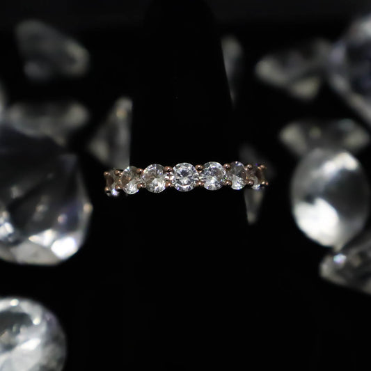 Single Layer Diamond Band Ring Rose Gold