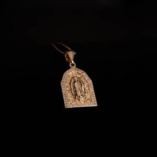 Small Virgen De Guadalupe Diamond Pendant