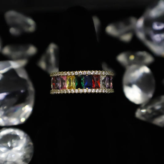 Baguette Diamond and Round Brilliant Band Ring