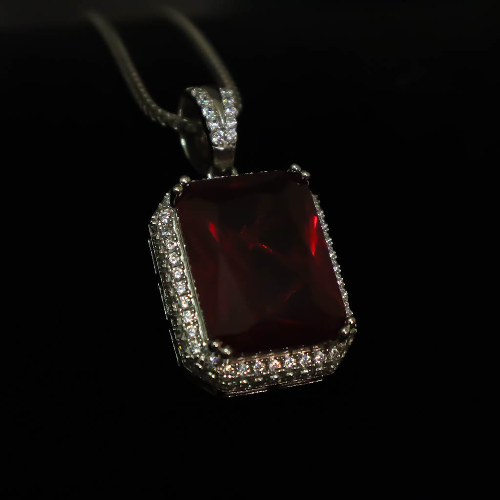 Jolly Red Stone White Gold