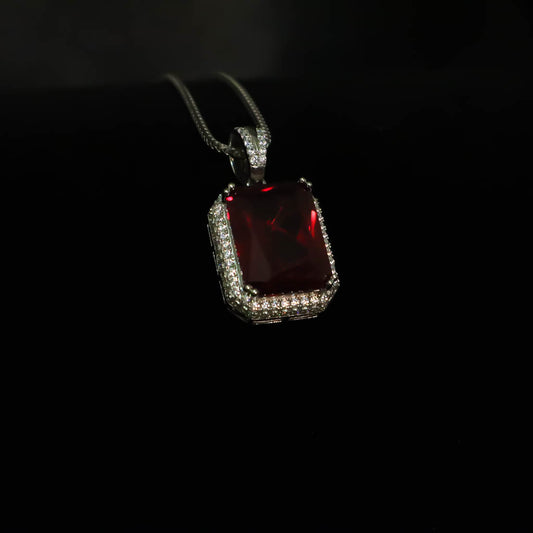 Jolly Red Stone White Gold