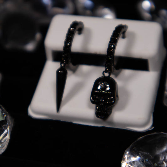 Skull Black Luxury Earrings
