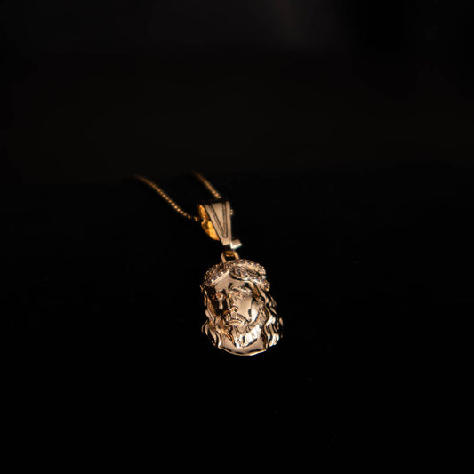 Small Jesus Diamond Pendant Pave